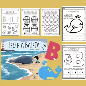 Imagem de capa para o Ebook Atividades LETRA B - Livro Léo e a baleia 