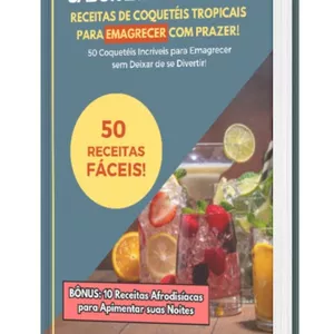 Imagem de capa para o Ebook Sabor em Movimento - Receitas de Coquetéis Tropicais para Emagrecer com Prazer!