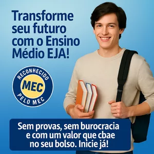Imagem do curso Ensino Médio 100% On-line com (CERTIFICADO)