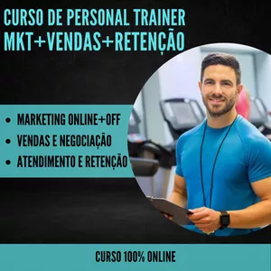 Imagem de capa para o Curso online CURSO DE PERSONAL TRAINER: MARKETING+VENDAS+RETENÇÃO