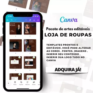 Imagem de capa para o Ebook INSTAPACK CANVA:TEMPLATES PRONTOS E EDITAVEIS DE LOJA DE ROUPA INSTAGRAM REDES SOCIAIS