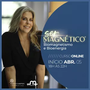 Imagem de capa para o Curso online Gravação Ser Magnético - curso online de biomagnetismo com Taisa Campos - Turma Abril