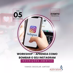 Imagem de capa para o Evento presencial Workshop - Impulsione o Seu Negócio com Instagram