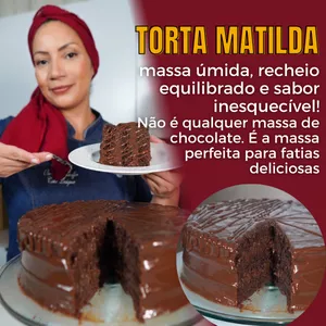 Imagem de capa para o Curso online Bolo Matilda, massa úmida, recheio equilibrado e sabor inesquecível