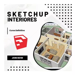 Imagem de capa para o Curso online SKETCHUP PARA INTERIORES