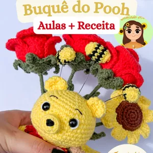 Imagem de capa para o Curso online Buquê do Pooh – Aulas em Vídeo + Receita em PDF