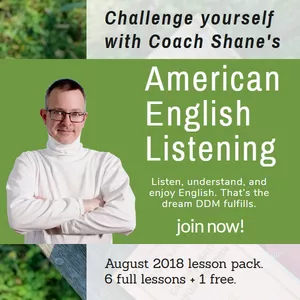 Cover image for Online course Coach Shane's American English Listening - August 2018