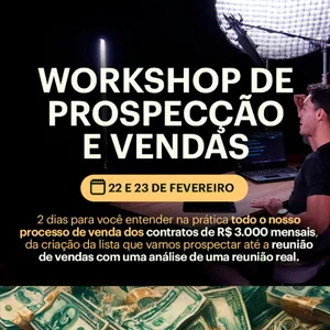 Imagem de capa para o Curso online Workshop de prospecção e vendas.