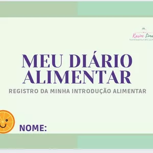 Imagem de capa para o Ebook Diario alimentar para registro da Introdução Alimentar -verde e azul 