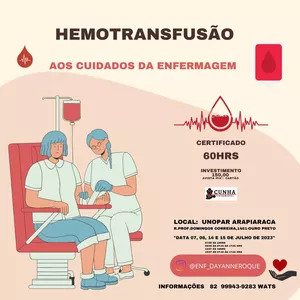 Imagem de capa para o Ebook Curso Hemotransfusão (Presencial)