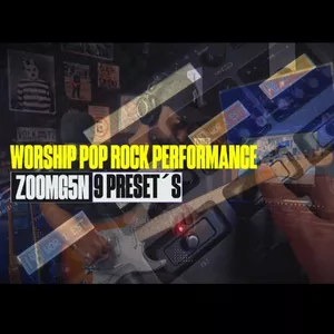 Imagem de capa para o Curso online ZOOM G5N PACK DE PRESETS WORSHIP POP ROCK PERFORMANCE 9 PRESETS EFICIENTES STRATO &amp; LES PAUL