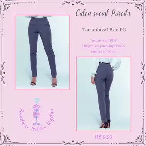 Imagem de capa para o Curso online Molde Calça social Priscila (PP ao EG).