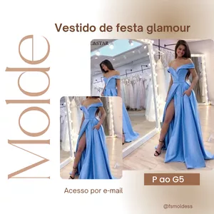 Imagem de capa para o Ebook Molde vestido de festa glamour 