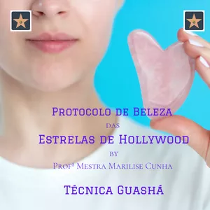 Imagem de capa para o Curso online Massagem facial com Gua-shá - Pele  de Estrela de Hollywood