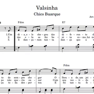Imagem de capa para o Ebook Valsinha (Chico Buarque) - Partitura para PIANO