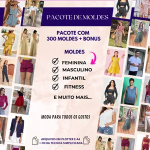 Imagem de capa para o Curso online PACOTE DE MOLDES COM 300 MOLDES