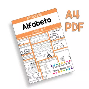 Imagem de capa para o Ebook Atividade alfabeto - Letra R r - Bastão