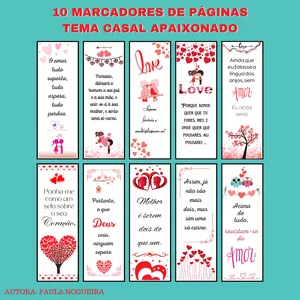 Imagem de capa para o Ebook 10 MARCADORES DE PÁGINAS, TEMA: CASAL APAIXONADO.