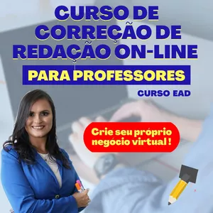 Imagem do curso CURSO DE CORREÇÃO DE REDAÇÃO ON-LINE PARA PROFESSORES