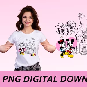 Cover image for Online course "Mickey and Minnie New Year 2024 Celebration: Disney Magic in a PNG Digital File"