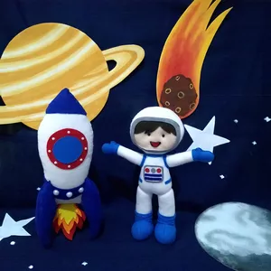 Imagem de capa para o Ebook Molde Astronauta e Foguete em feltro + Vídeo Passo a Passo