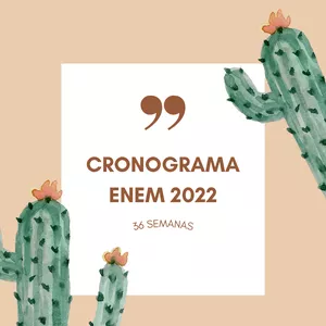 Imagem de capa para o Ebook Cronograma ENEM 2022 - 36 semanas
