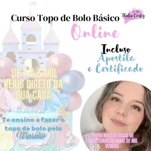 Imagem de capa para o Curso online Curso Topo de Bolo Básico - Tesourete
