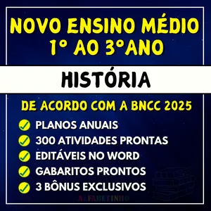 Imagem do curso HISTÓRIA - Planejamentos e Atividades - Novo Ensino Médio 2025