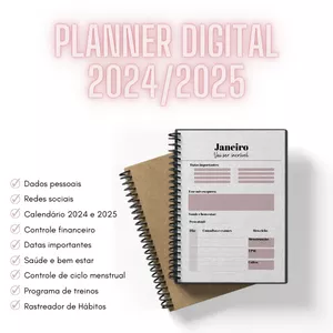 Imagem de capa para o Ebook Planner Digital 2024/2025