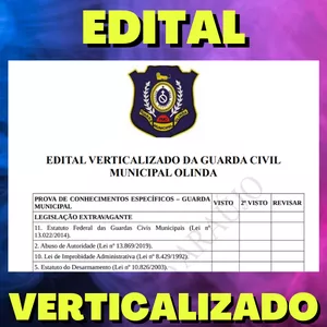 Imagem de capa para o Ebook  GCM OLINDA - PÓS EDITAL 2023 - Edital Verticalizado + Ciclo