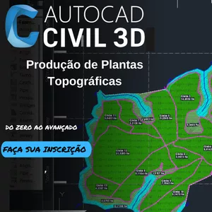 Imagem de Curso Completo de Produção de Plantas Topográficas no Civil 3D criado por INMIDIA Produções Digitais na hotmart