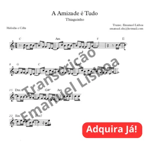Imagem de capa para o Ebook A Amizade é Tudo - Thiaguinho - Partitura