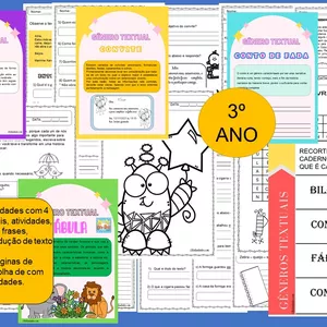 Imagem de capa para o Ebook PACOTE DE ATIVIDADES - GÊNEROS TEXTUAIS - 3º ANO