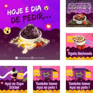 Imagem de capa para o Ebook PACK CANVA PARA AÇAÍ +100 TEMPLATES PRONTOS 