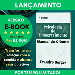 Imagem de capa para o Ebook Livro que deu Origem ao Método GLAS-REAL: A Psicologia do Emagrecimento em Suas Mãos!