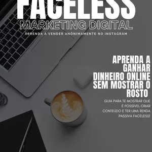 Imagem de capa para o Ebook Marketing Digital - Faceless