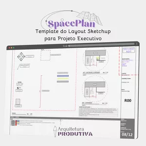 Imagem de capa para o Ebook |SPACEPLAN| Template do Layout Sketchup para Projeto Executivo