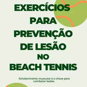 Imagem de capa para o Ebook Exercicios para prevenção de lesões no beach tennis