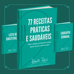 Imagem de capa para o Ebook 77 Receitas Práticas e Saudáveis