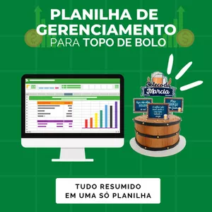 Imagem de capa para o Ebook Planilha de gerenciamento de topo de bolo