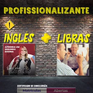 Imagem principal do produto CURSO DE INGLÊS + LIBRAS