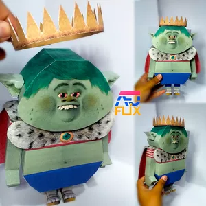 Imagem de capa para o Ebook (Trolls) Gristle Jr - Boneco de papel - papertoy