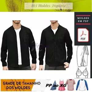 Imagem de capa para o Ebook Molde de Camisa Masculina Despojada