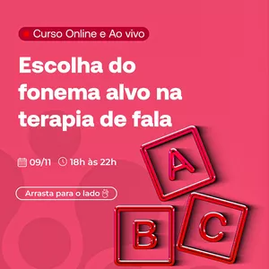 Imagem de capa para o Evento online Escolha do Fonema Alvo na Terapia de Fala