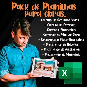 Imagem de capa para o Curso online Pack de Planilhas - Eng. Felipe Esdras