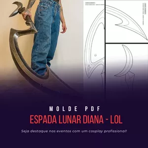 Imagem de capa para o Ebook Molde Espada Lunar Diana - League of Legends