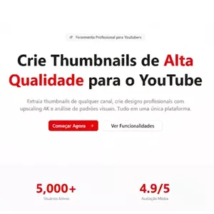 Imagem de capa para o Curso online Crie Thumbnails de Alta Qualidade para o YouTube