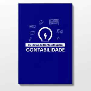 Imagem de capa para o Ebook Guia com 50 Ideias de Conteúdos para Contabilidade