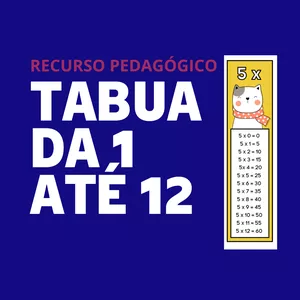 Imagem de capa para o Ebook Tabuada do número 1 até 12