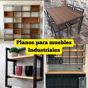 Imagen de portada para Ebook Planos para muebles industriales